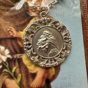 SAINT Anthony‎ MEDAL Saint of Miracles Pendant Necklace Catholic Religious